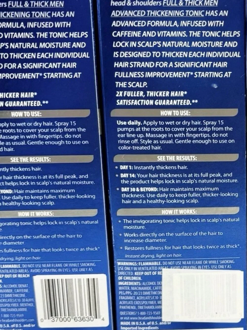 NEW 2-PACK HEAD & SHOULDERS, FULL & THICK ADVANCED THICKENING TONIC FOR MEN
